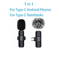 Wireless Lavalier Microphone for Iphone Android USB-C Microphone with Noise Reduction for Live Streaming Interviews Mini Mic